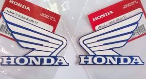 Honda Wings Brandstoftank Stickers 2x80mm Wit
