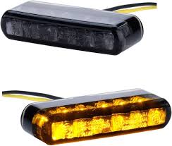 Universele LED Knipperlichten Shorty Zwart Smoke - Mini Achterrichtingaanwijzers